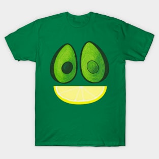 avocados with lemon slice smile T-Shirt
